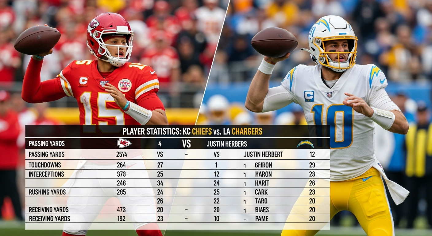Kansas City Chiefs vs Los Angeles Chargers Match Player Stats: A Deep Dive
