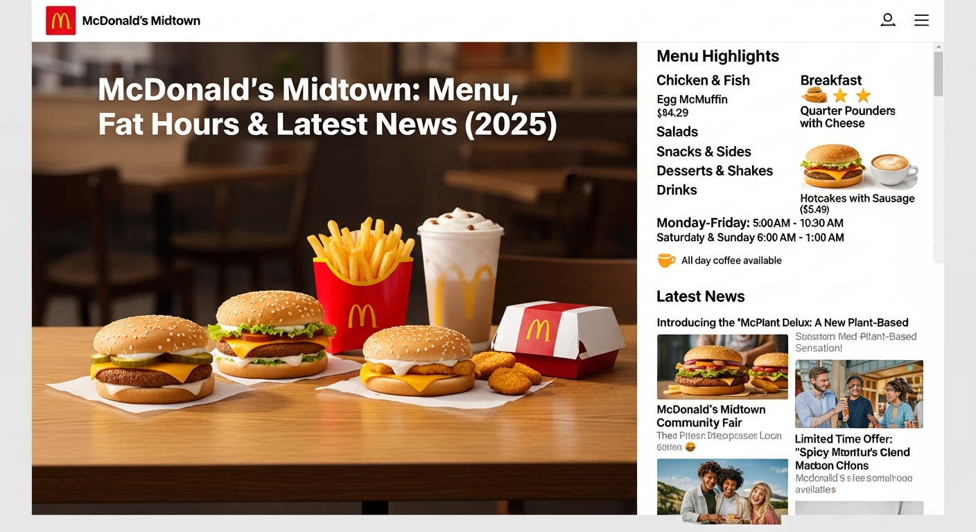 McDonald’s Near Me: Menu, Breakfast Hours, & Latest News (2025