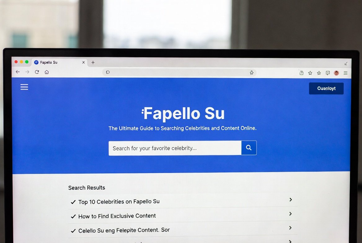 Fapello Su: The Ultimate Guide to Searching Celebrities and Content Online