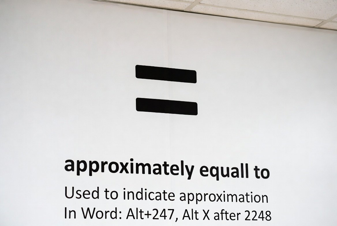 Approximately Symbol: Complete Guide on Meaning, Usage & Shortcuts