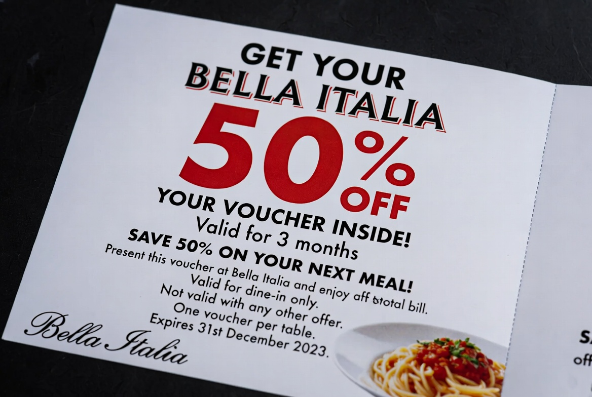 Bella Italia 50% Off Voucher: Save Big at Your Favorite Italian Spot